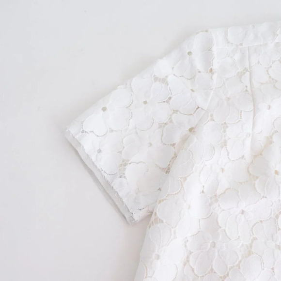 Diane Von Furstenberg DVF White Floral Lace Warner Shift Midi Dress 6 - Picture 8 of 15